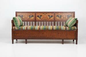 KÖKSSOFFA, bemålad furu, allmogestil, 1930-tal