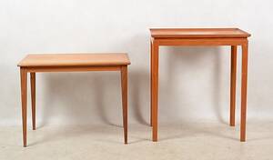 SIDOBORD, 2 st, bl a teak, 1900-talets andra hälft.