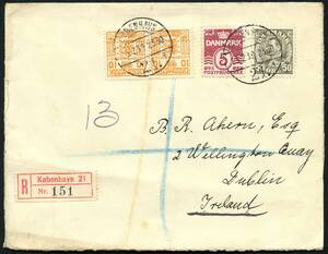 AFA 5 1934. Gebyrmærker. 10 Øre, orange par –º
