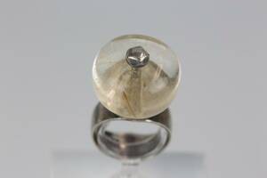 BIRGER HAGLUND, ring med sten, silver, sterling, Stockhom, 1967