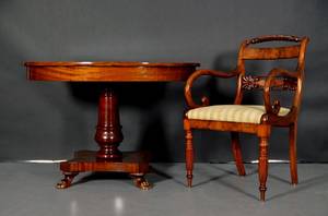 Pelarbord samt karmstol, 1800-talets andra hälft 2