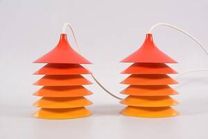 TAKLAMPOR, 1 par, Duett IKEA, 1970-tal.