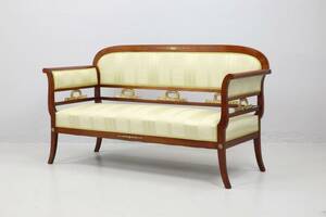 SOFFA, mahogny, Karl Johan stil, omkring år 1900