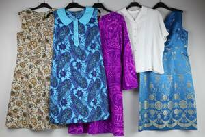 KLÄNNINGAR, 4 st, vintage, samt BLUS