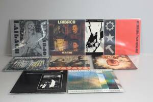 VINYLSKIVOR, 9 st, LP och Maxi, bl.a. Nitzer Ebb, Laibach, Moev, Front LIne Assembly