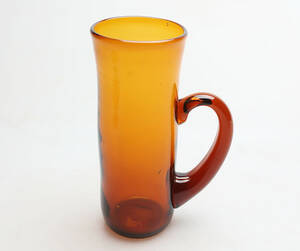 ERIK HÖGLUND. SEJDLAR, 6 st, glas, brun, Boda, 1960-tal.