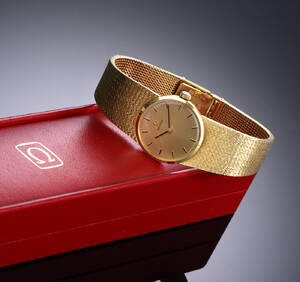 Vintage Omega De Ville, damearmbåndsur af 18 karat guld