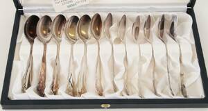 Kaffeskedar i silver 12st, MGAB, modell Disa