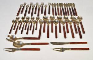 Cohr. Bestikserie Saxon i messing og palisander47