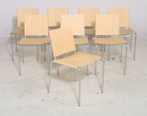 Peter Karpf. Otte stabelbare stole 8