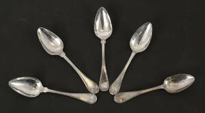 Matskedar 5st, silver, 183040-tal