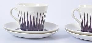 EUGENE TROST. Kaffeservis, 6 delar, Astra, porslin, Uppsala Ekeby, Gefle.