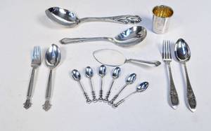 Samling diverse sølvbestik, bl.a Georg Jensen, Cohr m.fl.14