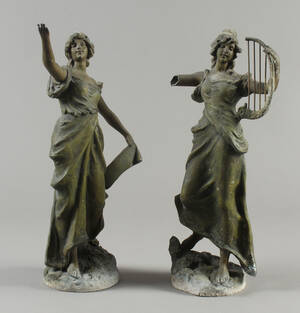 Par figurer. Patineret zink 2