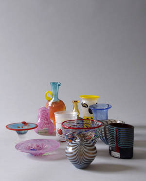 Kosta Boda, Samling miniatyrer, glas, bl. a. Bertil Vallien, samt Ulrica Hydman-Vallien, 12 st