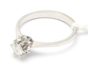 Enstensring 18K vitguld