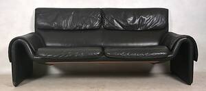 SOFFA, 3-sits, skinn, De Sede, Schweitz, 1900-talets andra hälft.