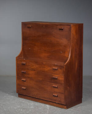 Børge Mogensen. Chatol af fineret teak, Søborg Møbler