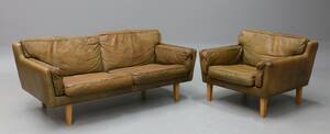 Illum Wikkelsø. Vintage sofa med tilhørende lænestol 2