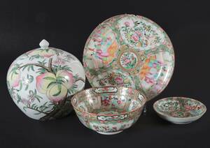 Porslin 4 delar, Kina, bl.a. 1800-tal