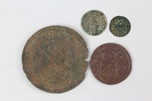 MYNT, 4 st, Kristina, 1632-1654, bl.a. silver