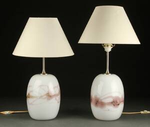 Michael Bang for Holmegaard. Et par bordlamper af glas 2