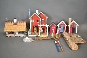 Parti träföremål högsta 34 cm