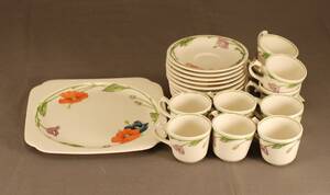 VILLEROY BOCH AMAPOLA, 1O ST KAFFEKOPPAR MED FAT SAMT ETT KAKFAT