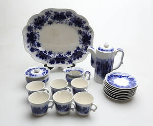 KAFFESERVIS, keramik Vinranka Gefle, 1900-tal.