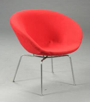 Arne Jacobsen. Gryden. Lænestol, model 3318