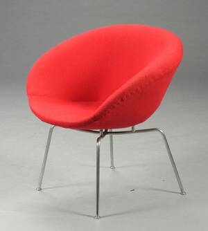Arne Jacobsen. Gryden. Lænestol, model 3318