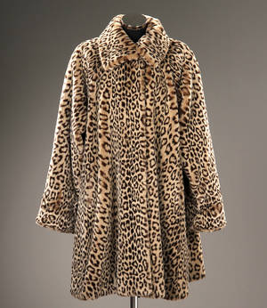 Michel Alexis fakefur leopard pels Str. one size.L.