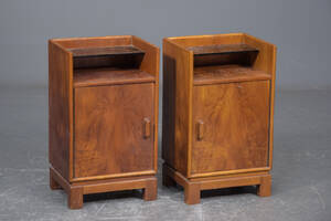 Art Deco sengeborde af elm, omkr. 1930erne 2