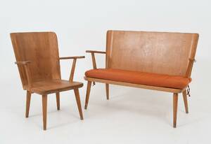 Soffa, samt stol, Svensk Fur, Göran Malmwall