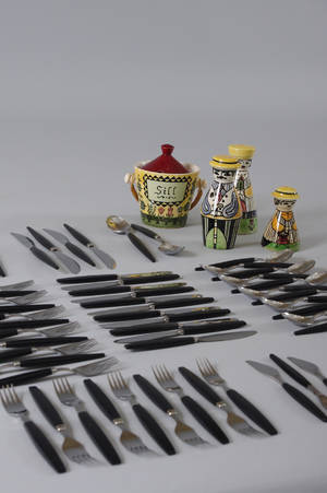 Samling bestick, bl.a. Gense, Anita Nylund, Jie Gantofta, Familjen Pepparsson, samt E. Jarup, Deco, Sillburk, 58 st