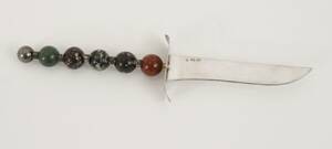 Kniv, sterlingsilver och porfyr, 1985