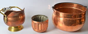 KOPPARFÖREMÅL, 3 delar, 1900-tal.