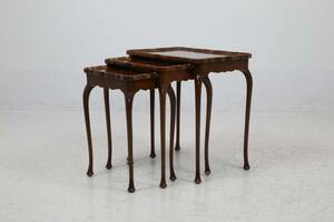 SATSBORD, 3 delar, mahogny, rokokostil, 1900-tal