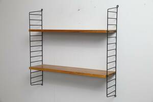 NILS STRINNING, vägghylla, String, teak, 1960-tal