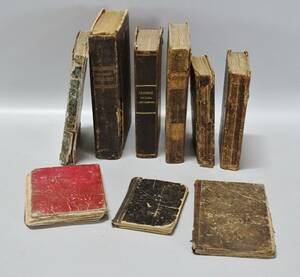 Parti böcker, 9 delar, 171800-tal, religiösa skrifter, sångbok m.m.