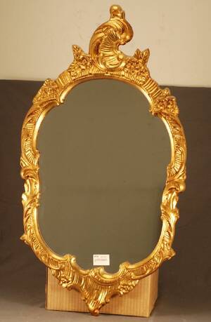 GULDSPEGEL ROKOKOSTIL 1900-TAL HÖJD 88 BREDD 47 CM