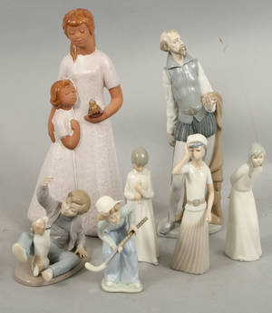 Parti figuriner bl a Lladro 7
