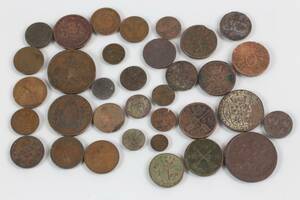 PARTI med mynt, koppar, 1600-1900-tal