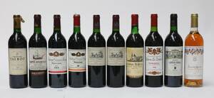 En samling franske vine, bl.a Ch. Talbot og Sauternes. 10