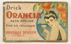 Reklamskylt i papp, Orancia