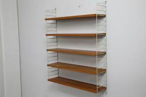 NILS STRINNING, vägghylla, String, teak, 1960-tal