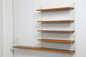 NILS STRINNING, vägghylla, String, teak, 1960-tal