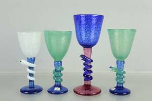 POKALGLAS, 4 st, Jan Stievens, Glashyttan