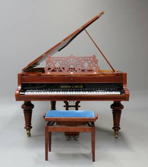 Hornung Møller. Flygel i nøddetræ, model A8 fra 1889