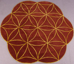 Ingrid Külper, Mattahari, handtuftad matta, Seed of Life, 200 cm
